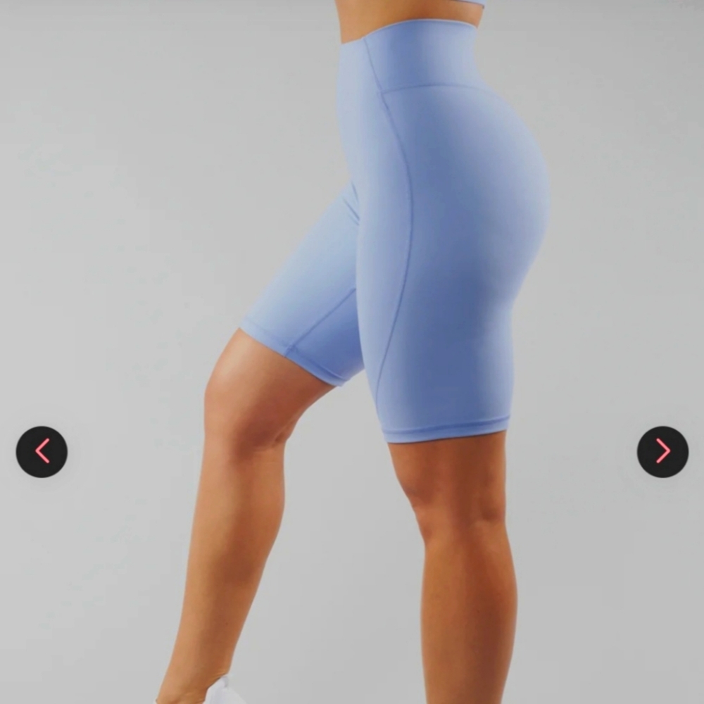 High-Rise Light Blue Women’s Bike Shorts